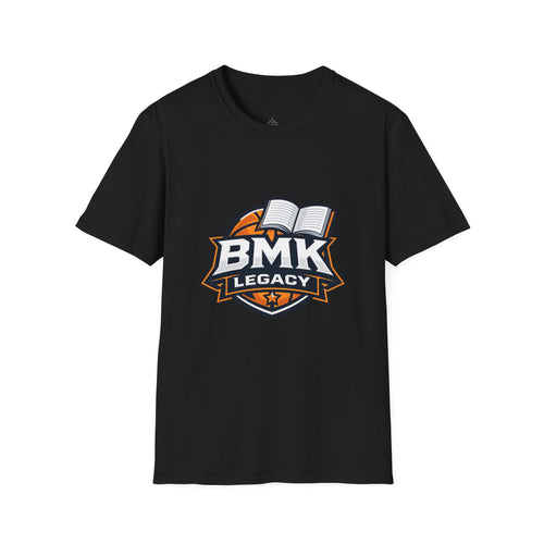 BMK Legacy Logo T-Shirt — Basketball & Book Emblem Tee